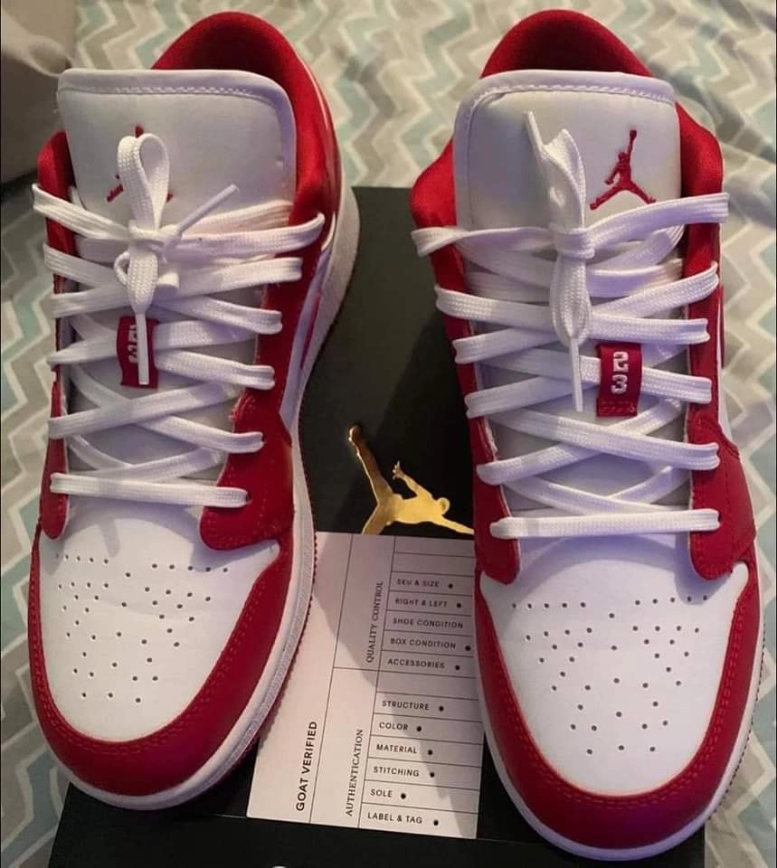 SlipOnStyle Jordan 1 Low Gym Red White