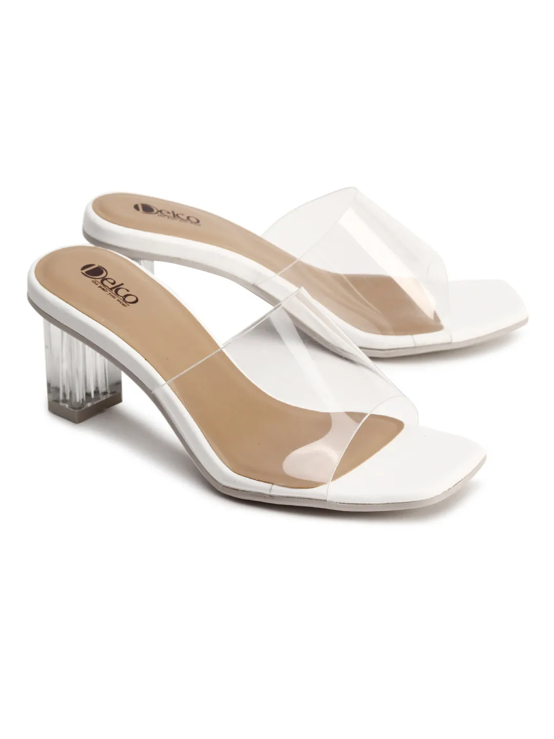 Transparent Muse Block Heel Slip-Ons
