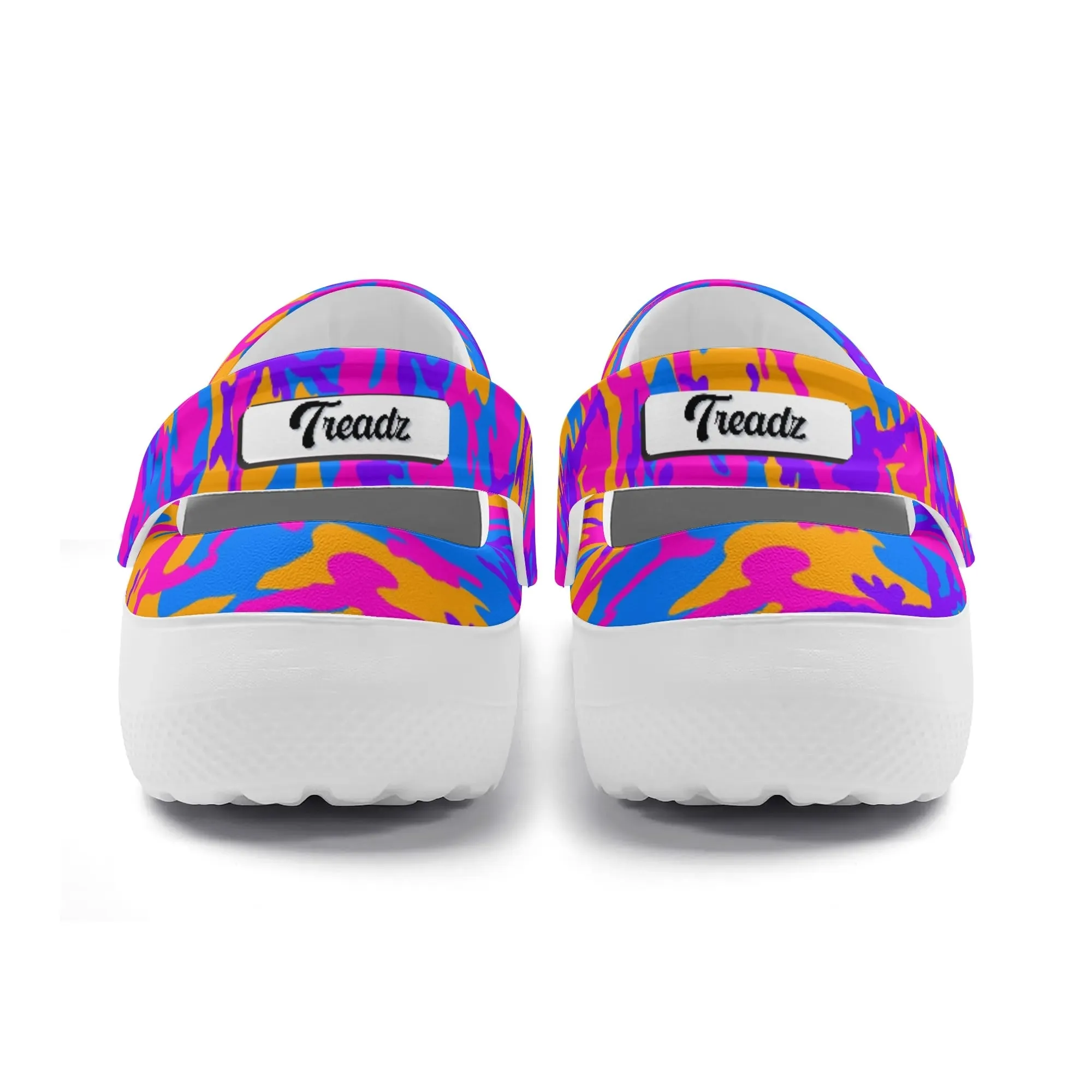 Treadz Nursing Slide On Clogs - Storm Camo