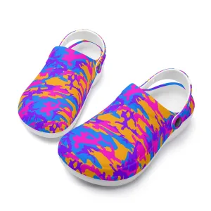 Treadz Nursing Slide On Clogs - Storm Camo