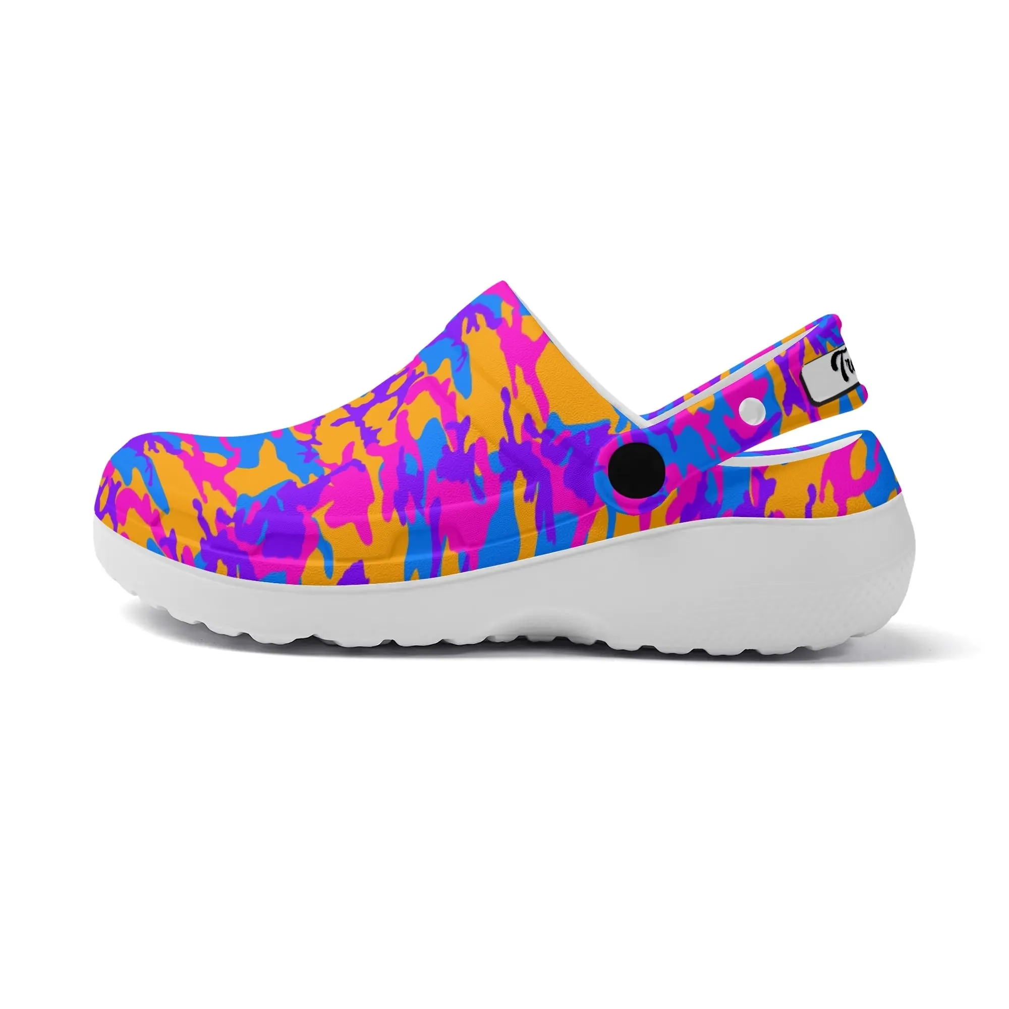 Treadz Nursing Slide On Clogs - Storm Camo