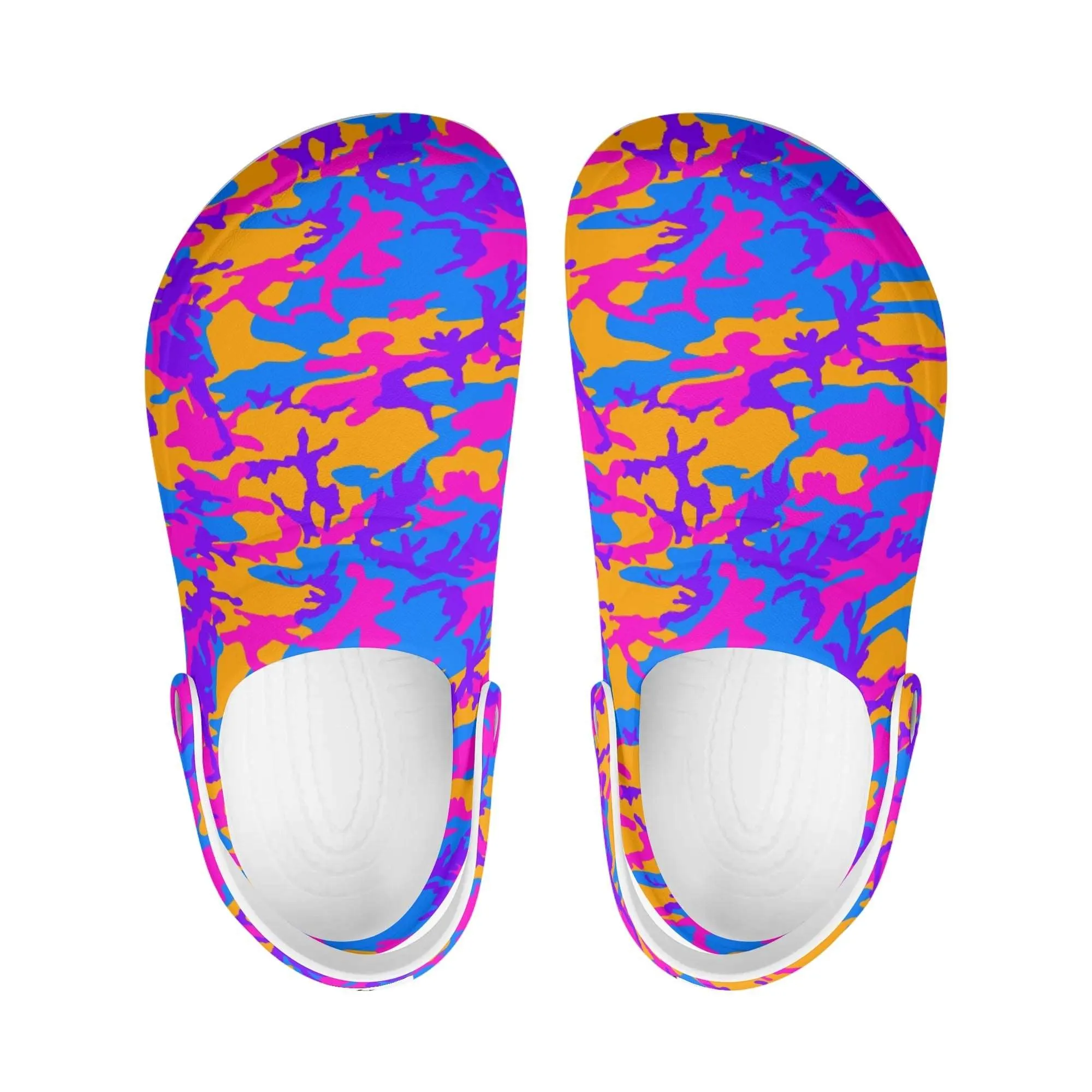 Treadz Nursing Slide On Clogs - Storm Camo