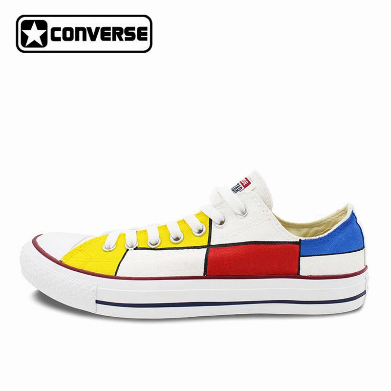 Journey Mode All Star Converse Shoes Mondrian Custom