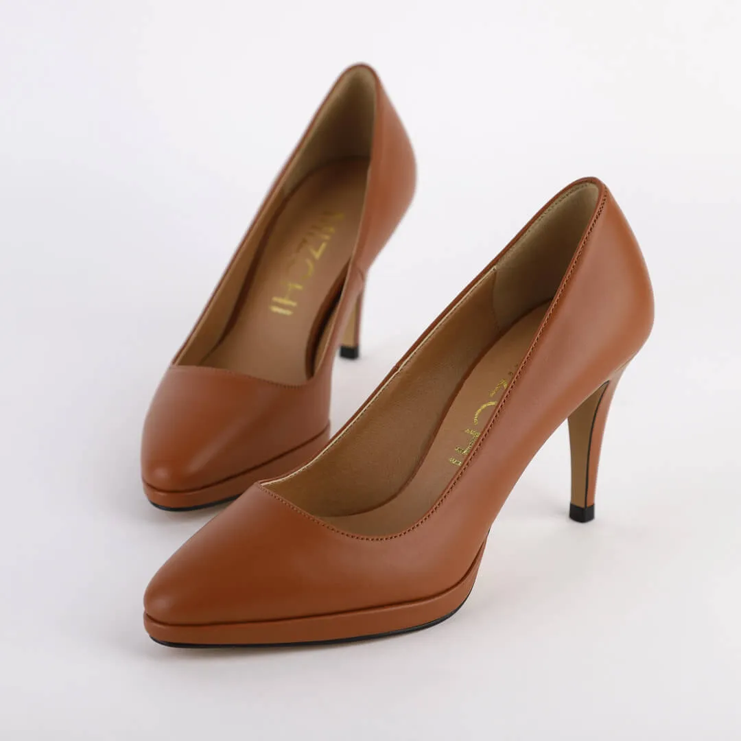 *UK size 13 - ELKO `24 - beige, 10/1cm heels