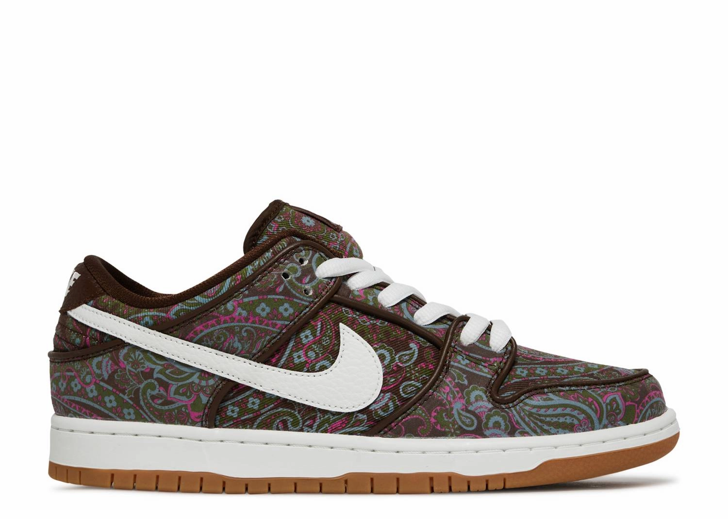 Light On Feet high - traction sole Nike Dunk Low Premium SB "Paisley" (Myrtle Beach Location)