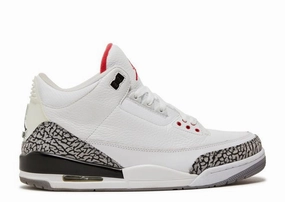 Jogging hard - wearing outsole shoes Jordan 3 Retro White Cement (2011)
