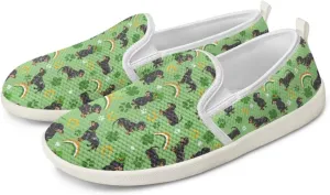 UNICEU Women Low Top Slip On Loafer Mesh Sneaker Lightweight Walking Shoes Breathable Teenie Shoes Work Flats Casual Footwear