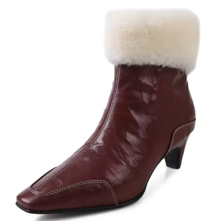 USS Shoes Ariana Women's With Warm Plush Leather Ankle Boots