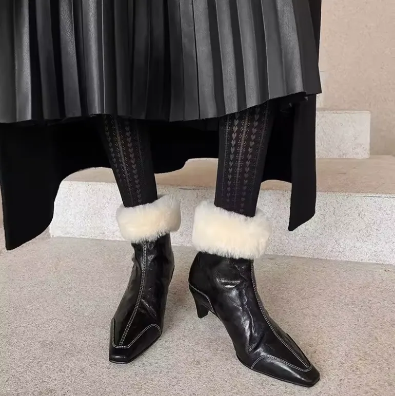 USS Shoes Ariana Women's With Warm Plush Leather Ankle Boots