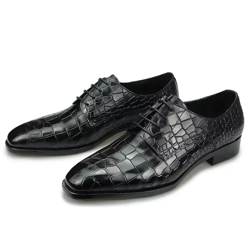 Veltique Croctex Classic Buckle Oxfords