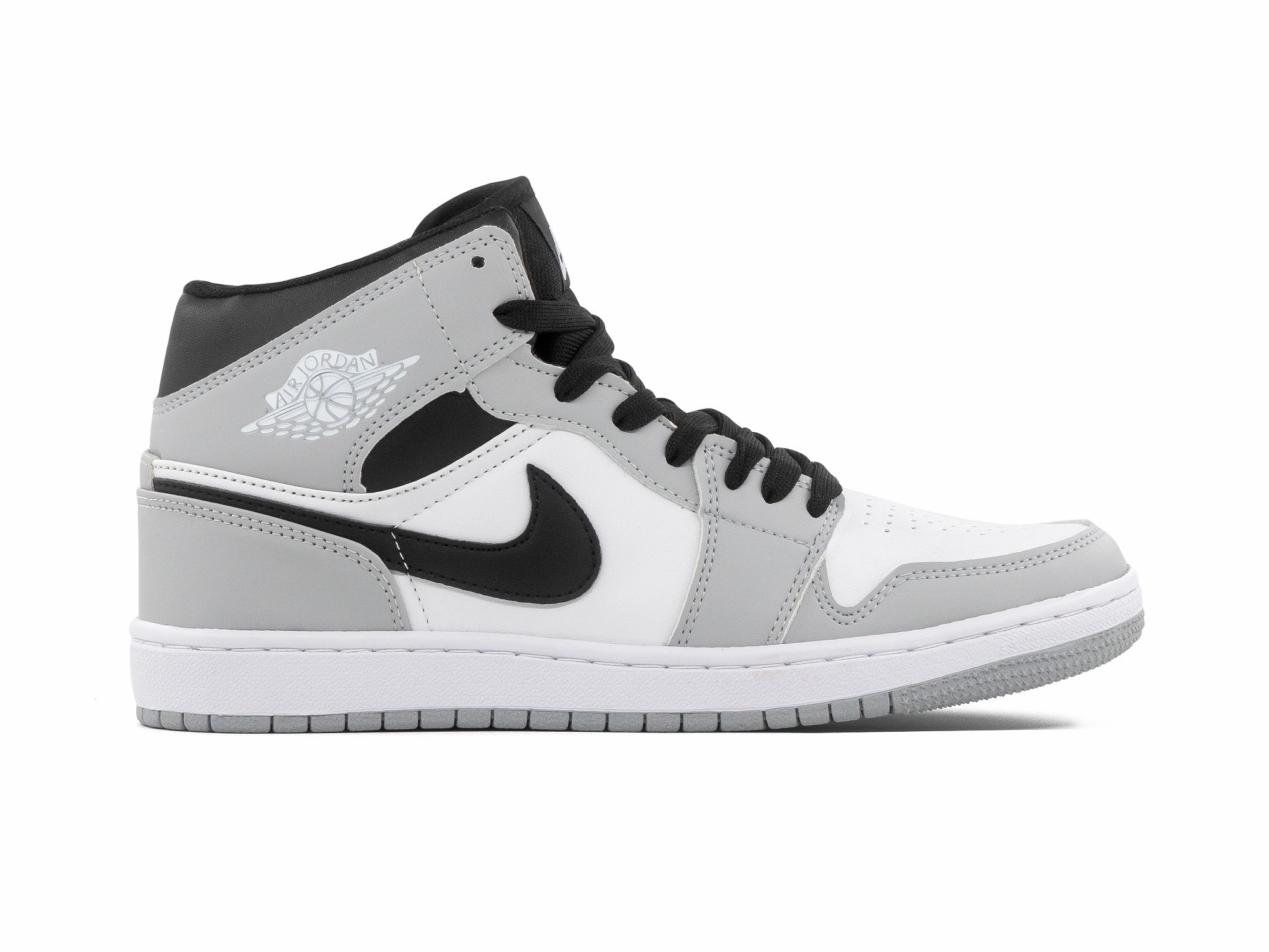 Tenis Retro 1 Gris Blanco Negro Round Toe Endurance Ready