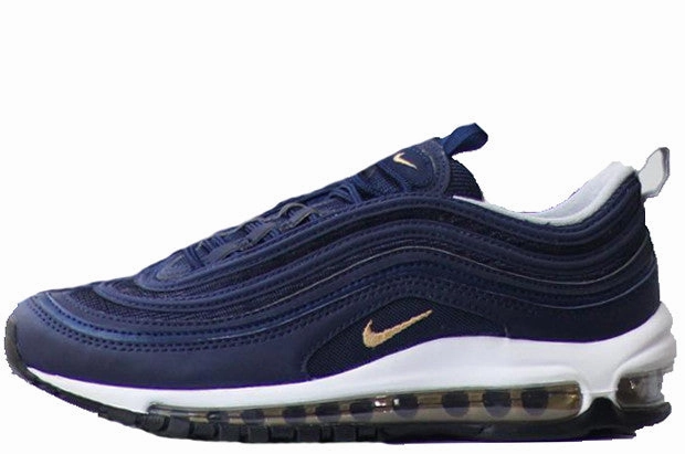 Nike Air Max 97 Midnight Navy/Metallic Gold Lace System