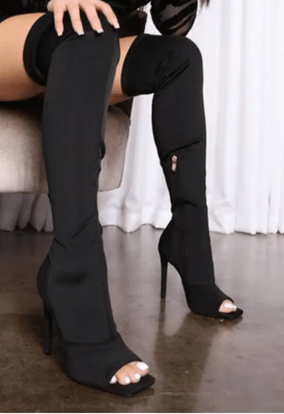 Victoria-02 By Pazzle Over The Knee Thigh High Open Peep Toe Boots