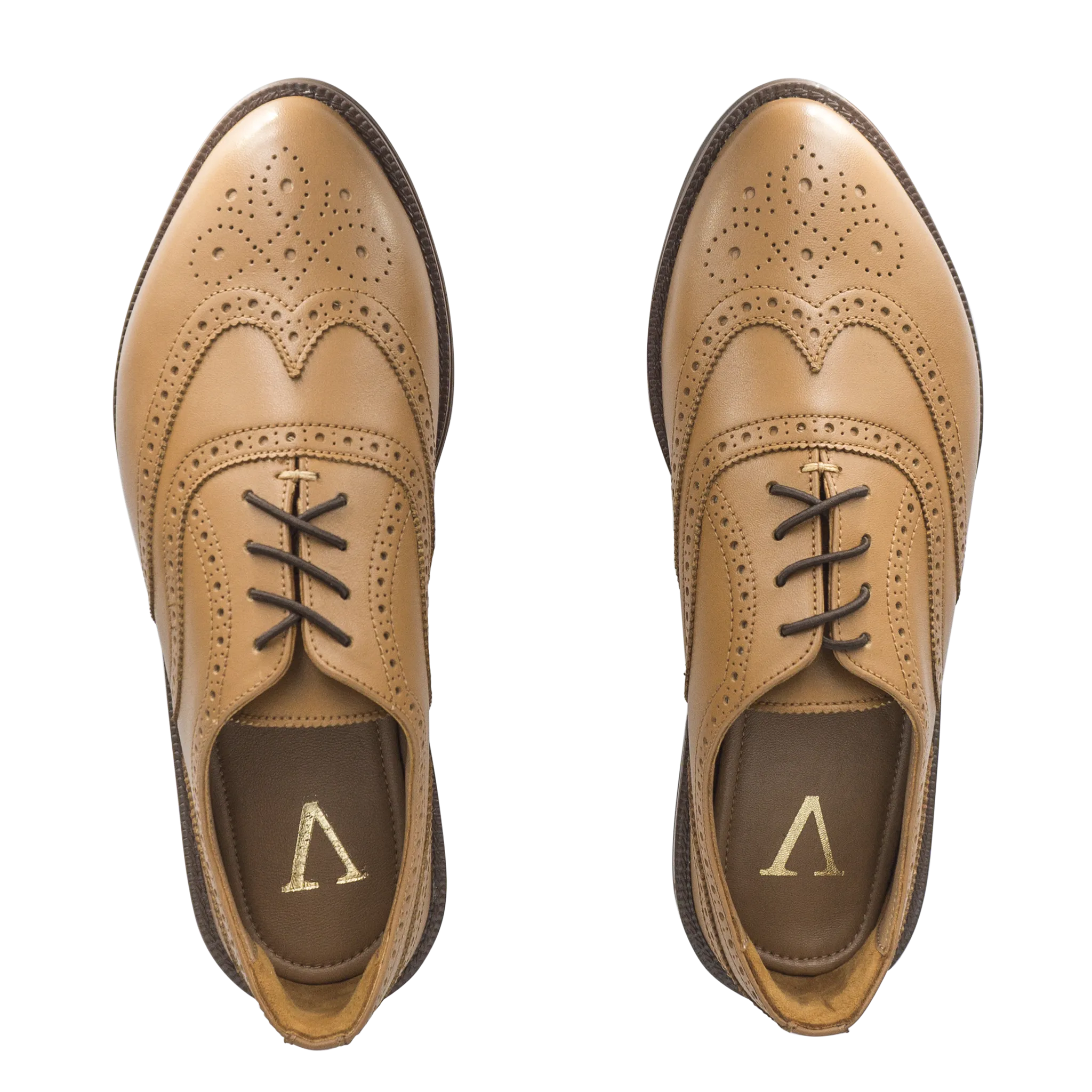VICTORIA Wingtip Oxfords, Brown Colors (Outlet)