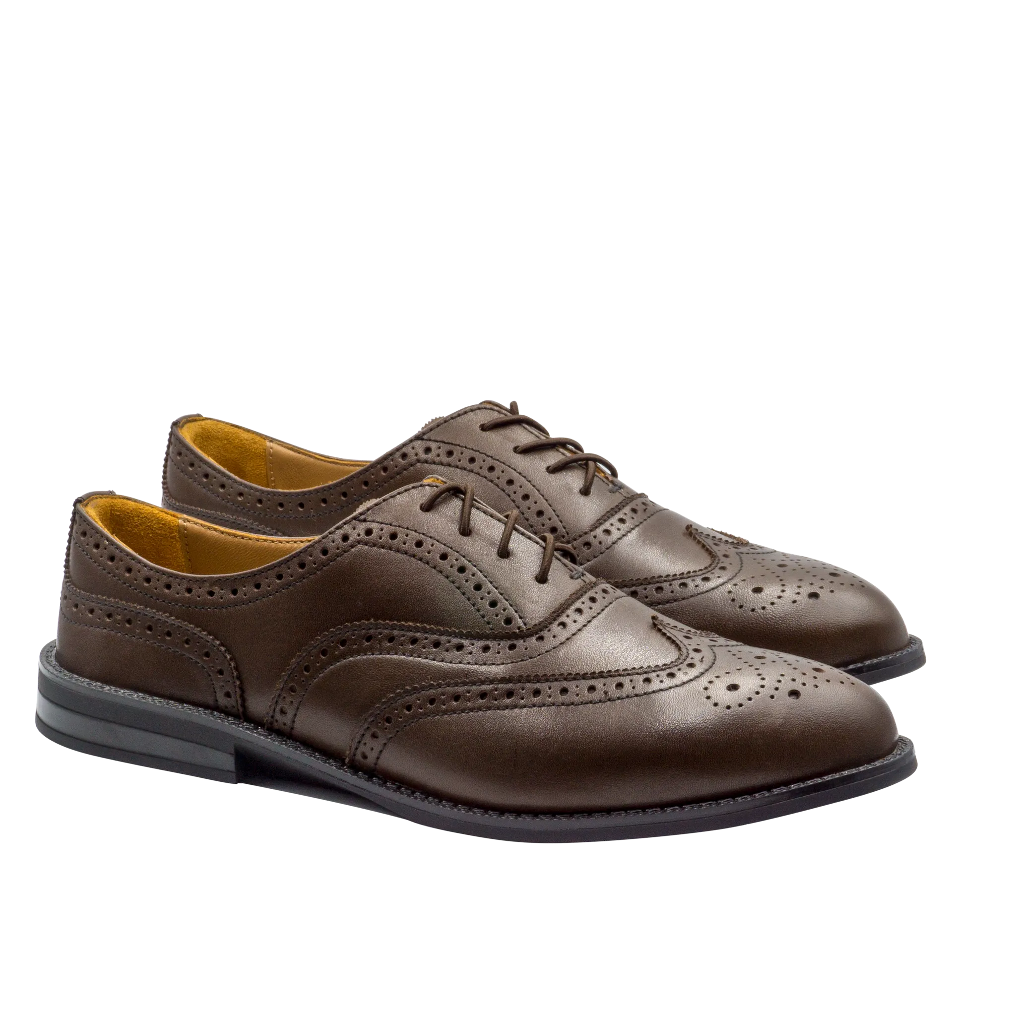 VICTORIA Wingtip Oxfords, Brown Colors (Outlet)