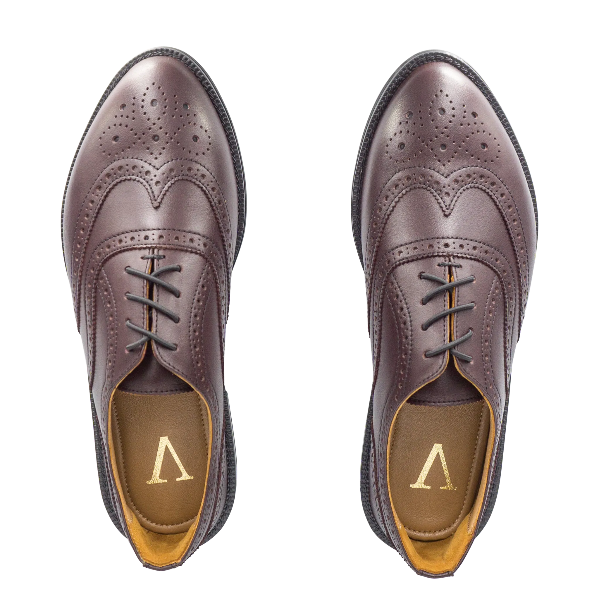 VICTORIA Wingtip Oxfords, Brown Colors (Outlet)