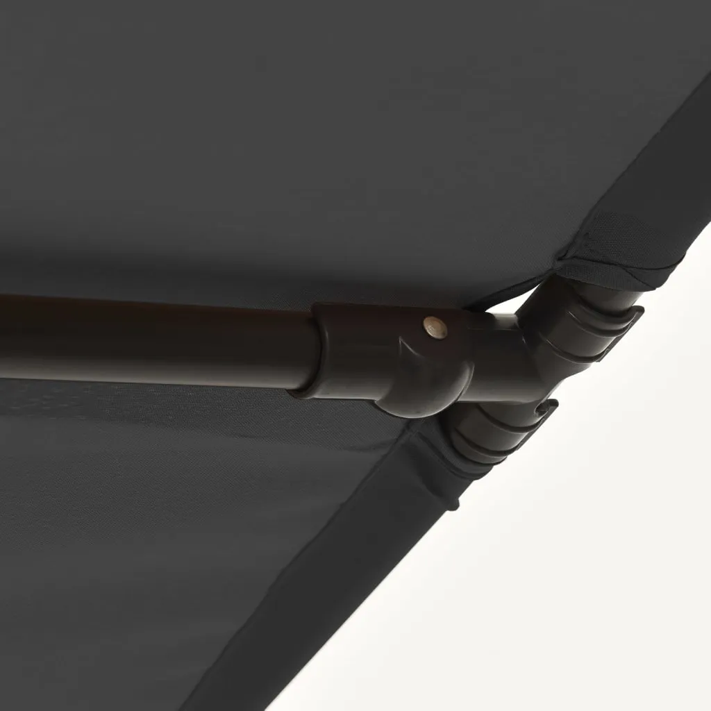vidaXL Garden Parasol with Aluminium Pole 180x110 cm Anthracite
