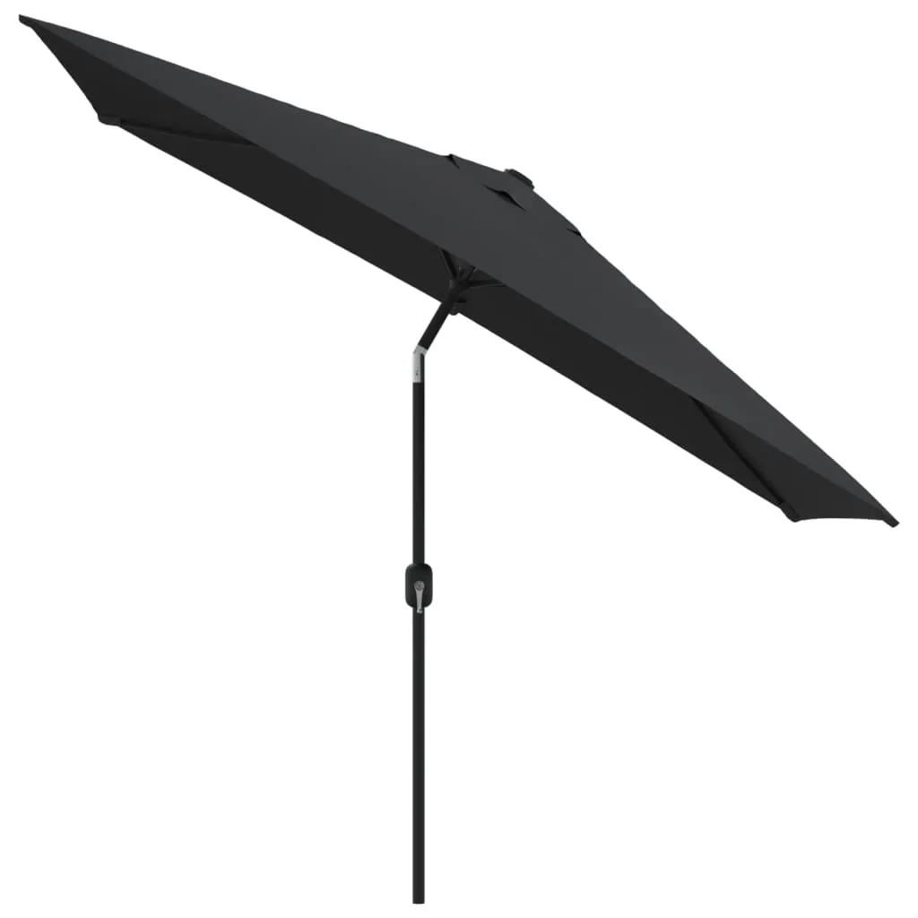 vidaXL Garden Parasol with Metal Pole 300x200 cm Black