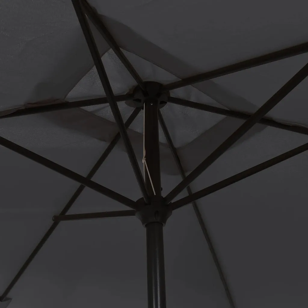 vidaXL Garden Parasol with Metal Pole 300x200 cm Black