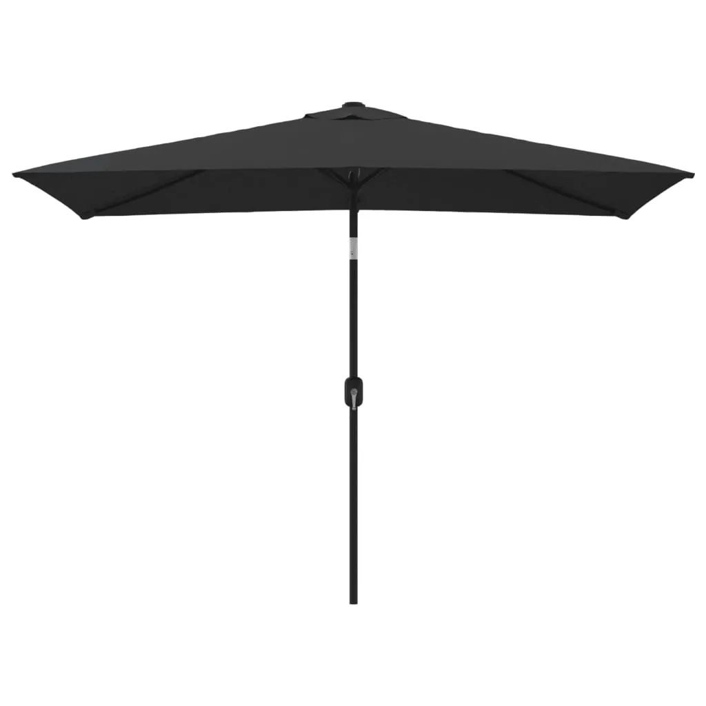 vidaXL Garden Parasol with Metal Pole 300x200 cm Black