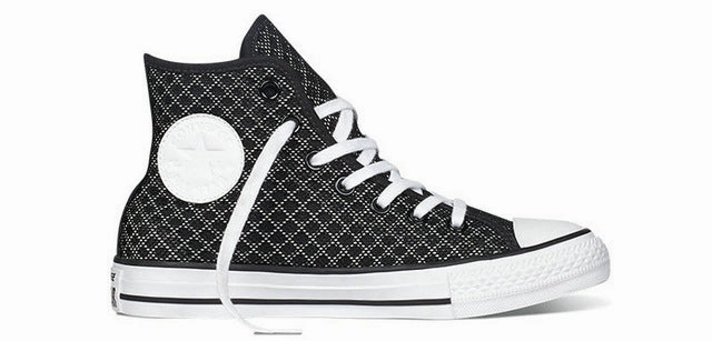 Converse black Stripe weave sneakers canvas shoes Family Time