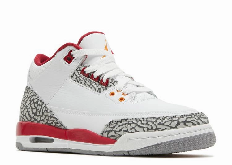 Jordan 3 Retro Cardinal Red (GS) soft - lining summer - appropriate