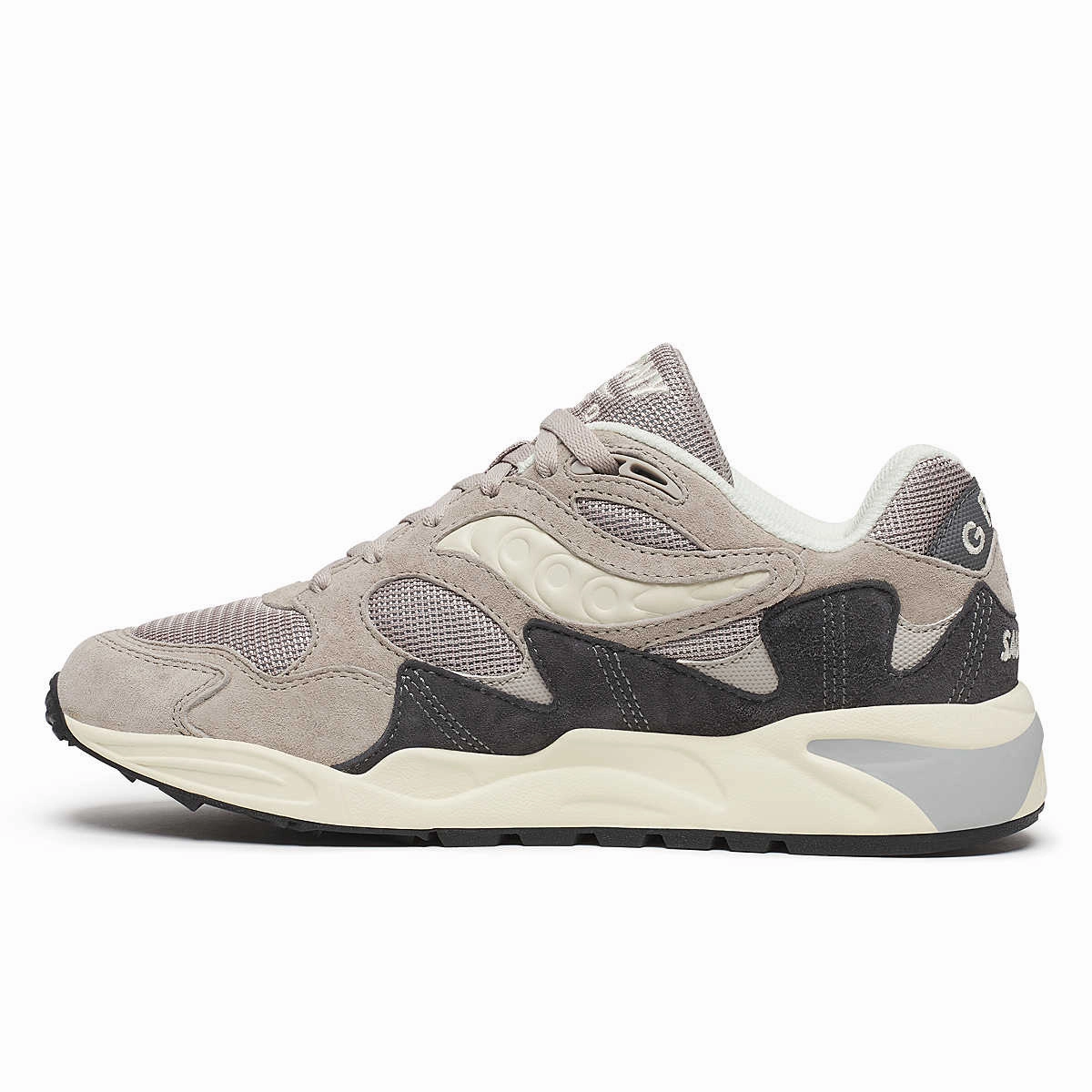 Anti - slip sole Enhanced Flexibility Saucony Grid Shadow 2 Essential 'Grey/Cream'