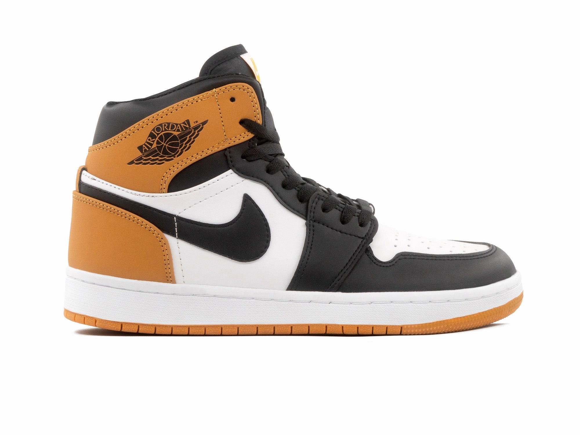 Tenis Retro 1 Blanco Negro Naranja Support Foam