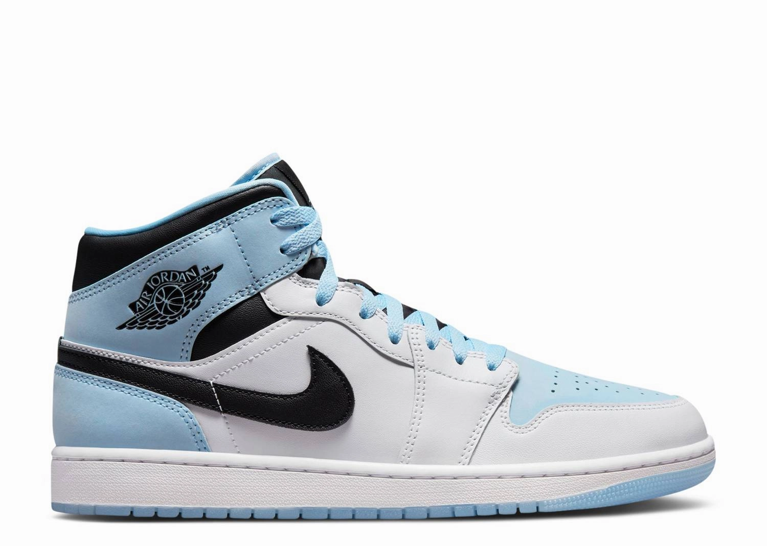 Snug fit Style Ready Air Jordan 1 Mid SE "White Ice Blue" (Wilmington Location)