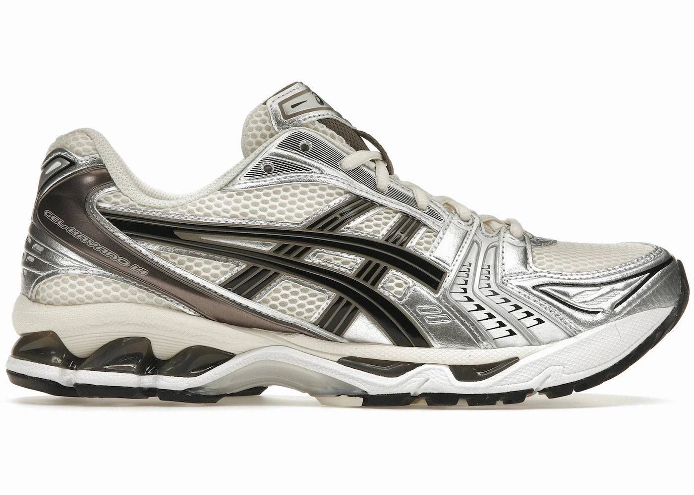 Asics Kayano 14 black cream multi - surface outsole shoes