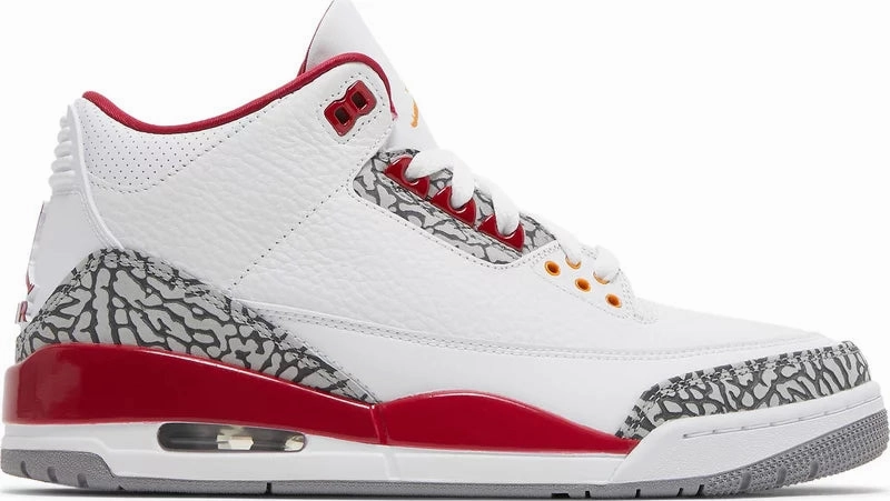 Knit Upper Reflective Safety Details Air Jordan 3 Retro 'Cardinal Red'