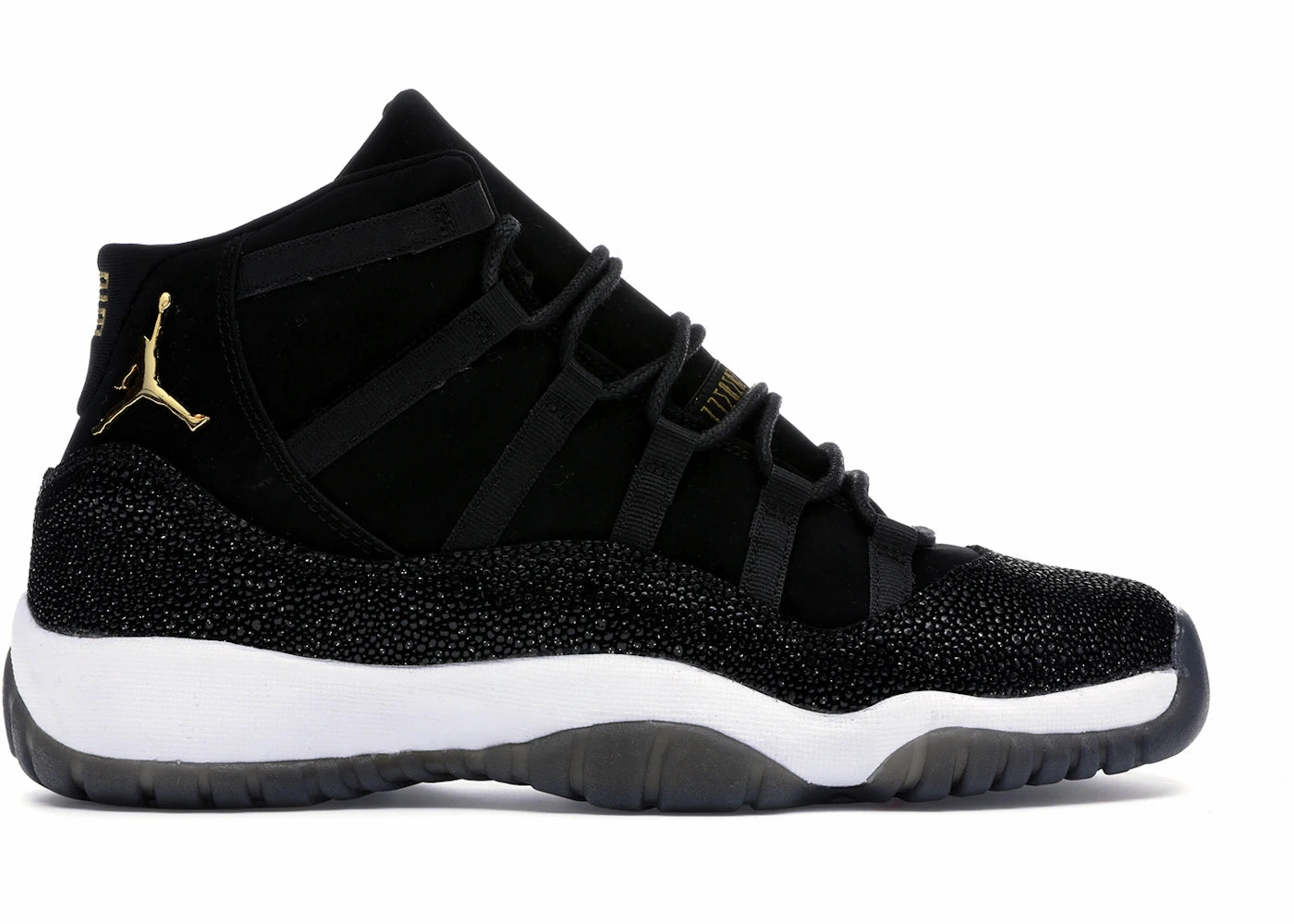Jordan 11 Retro Heiress Black Stingray (GS) (Preowned Size 9y/10.5w) Road Training Daily Wear