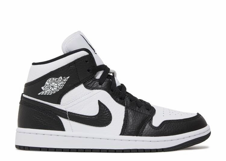Style gym goer shoes Jordan 1 Mid Homage Split Black White (W)