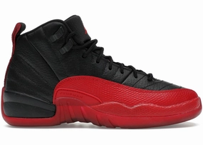 Jordan 12 Retro Flu Game (2025) (GS) running on sand shoes