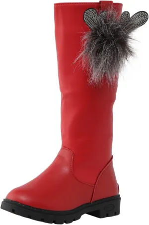 Winter Boots for Girls Fashion Non Slip Side Zipper Boots Outdoor Booties Autumn Winter Boots Rain Boot