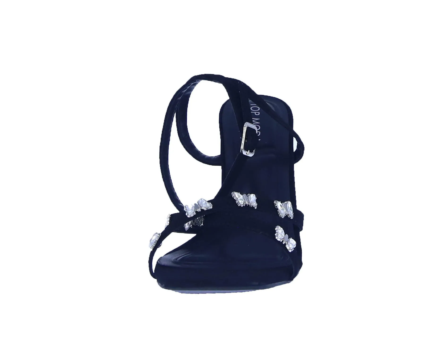 WOMAN'S HEELS BLACK NUB ROSSIE-1