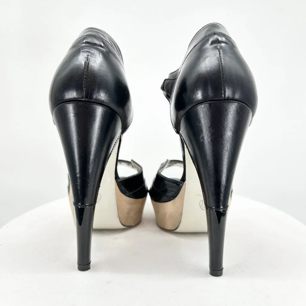 women Jason Wu Platform Leather Heels Est MSRP $885 Black Shoes 36/6