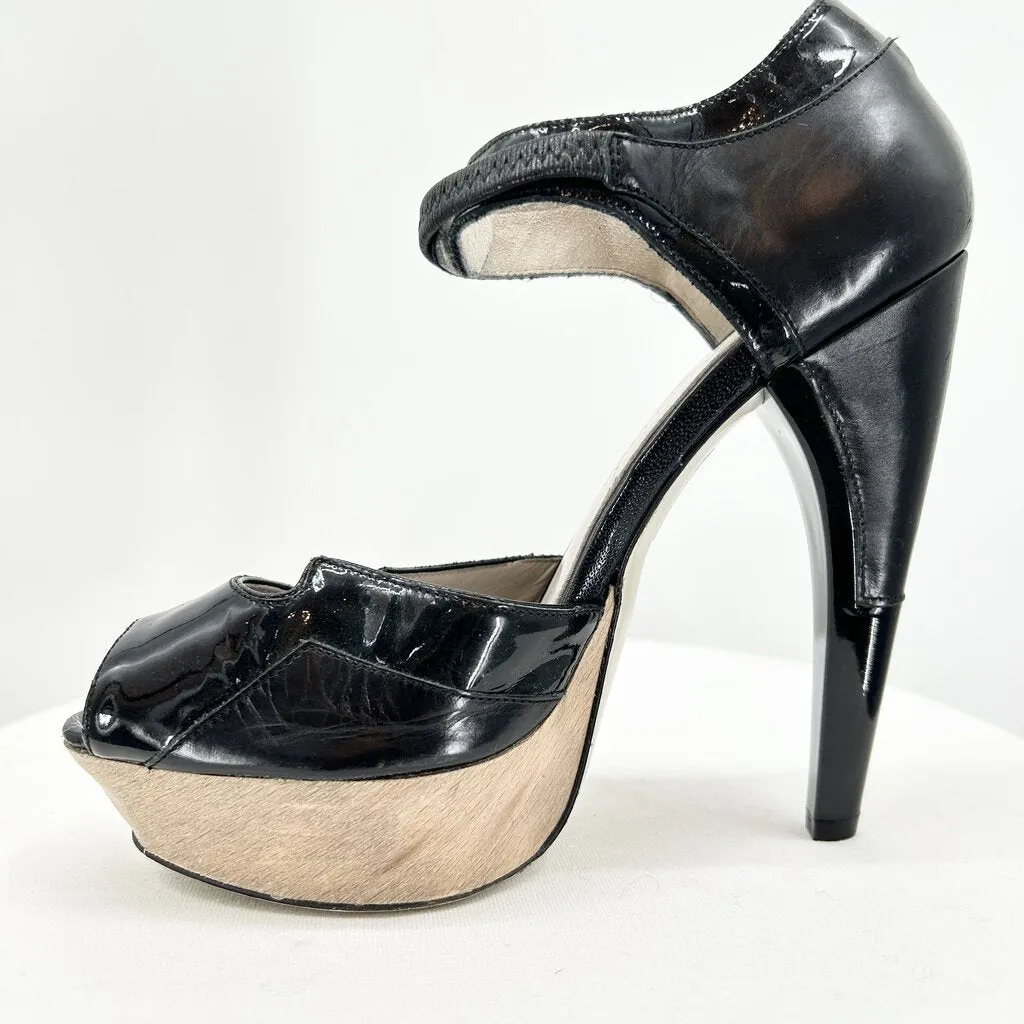 women Jason Wu Platform Leather Heels Est MSRP $885 Black Shoes 36/6
