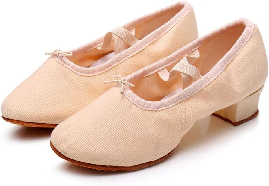 Women Ladies Dancing Prom Ballroom Latin Ballet Dance Singles Shoes Taupe Heels Women