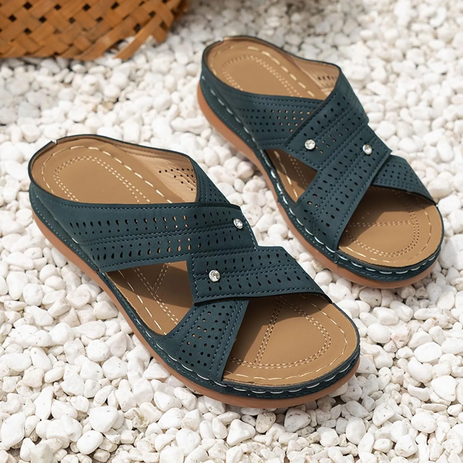 Women Slippers & Sandals Women's Shoes Summer Open Toed Wedge Sandals Stylish Shoes for Women Sandals Comfortable