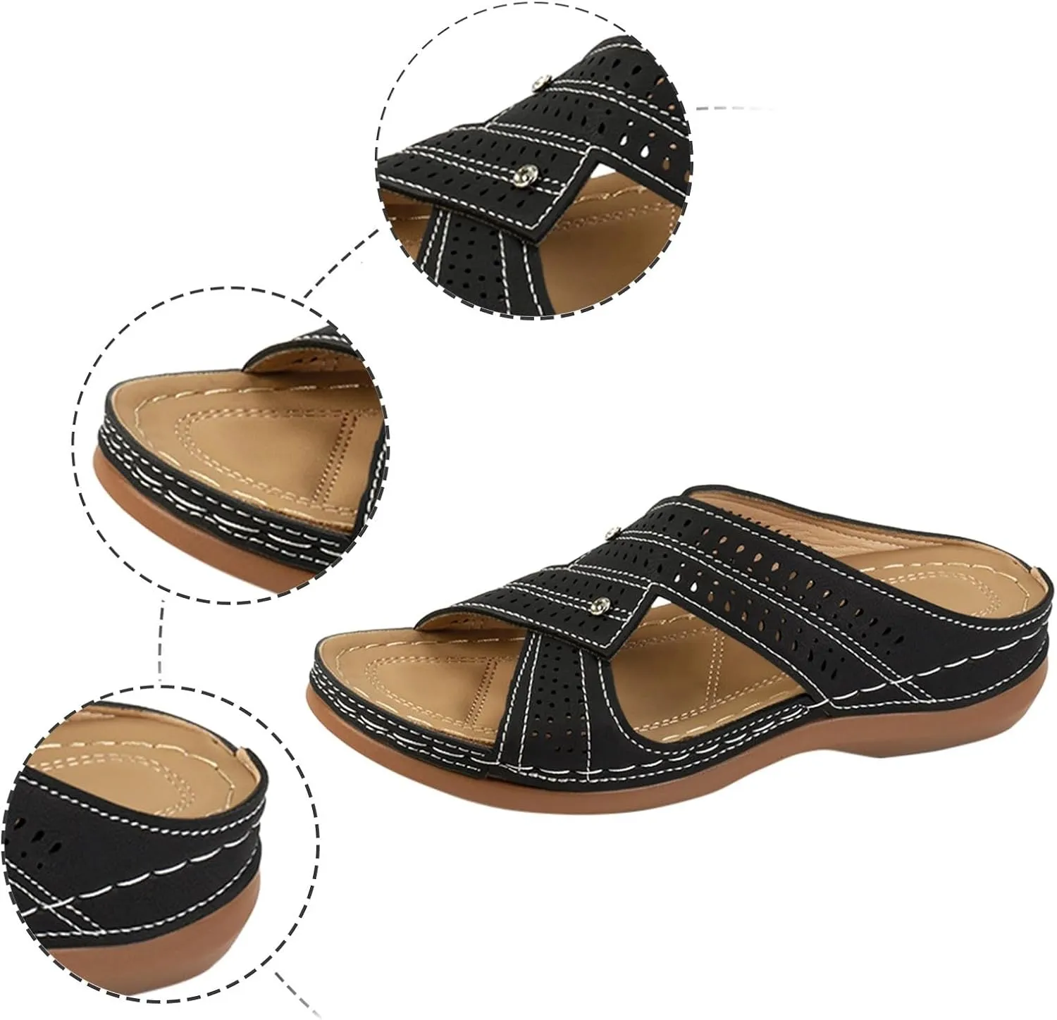 Women Slippers & Sandals Women's Shoes Summer Open Toed Wedge Sandals Stylish Shoes for Women Sandals Comfortable