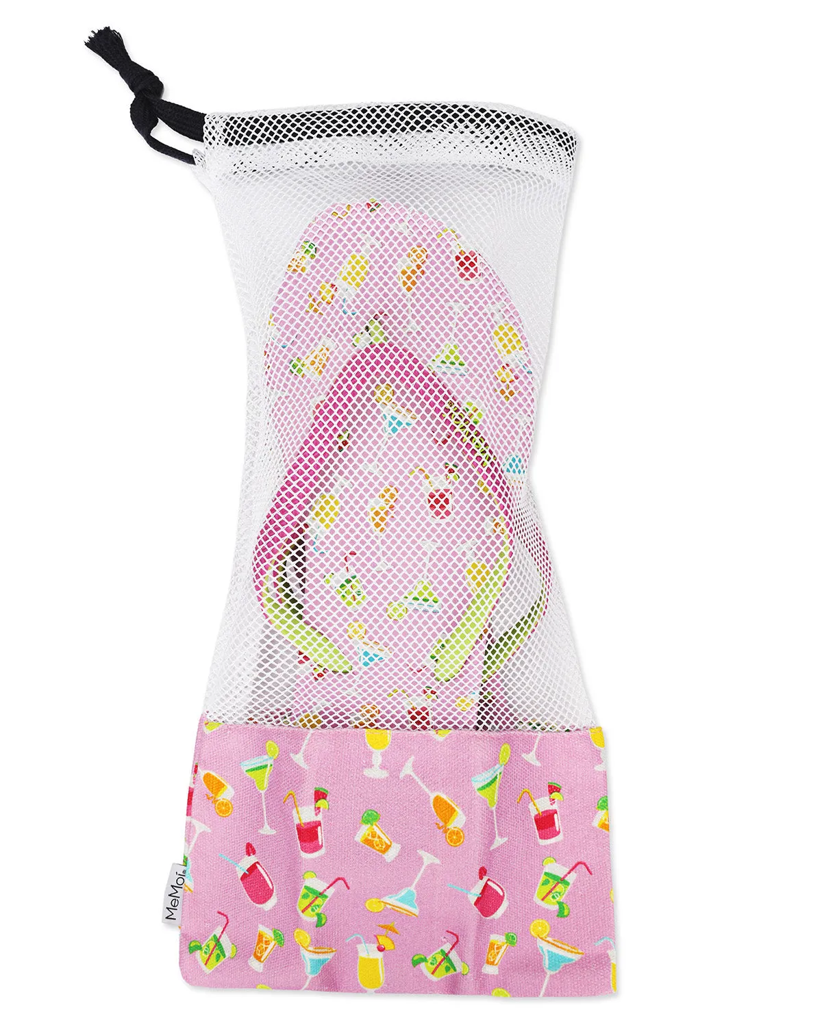 Women's Drinks Flip Flops & Mesh Bag Set