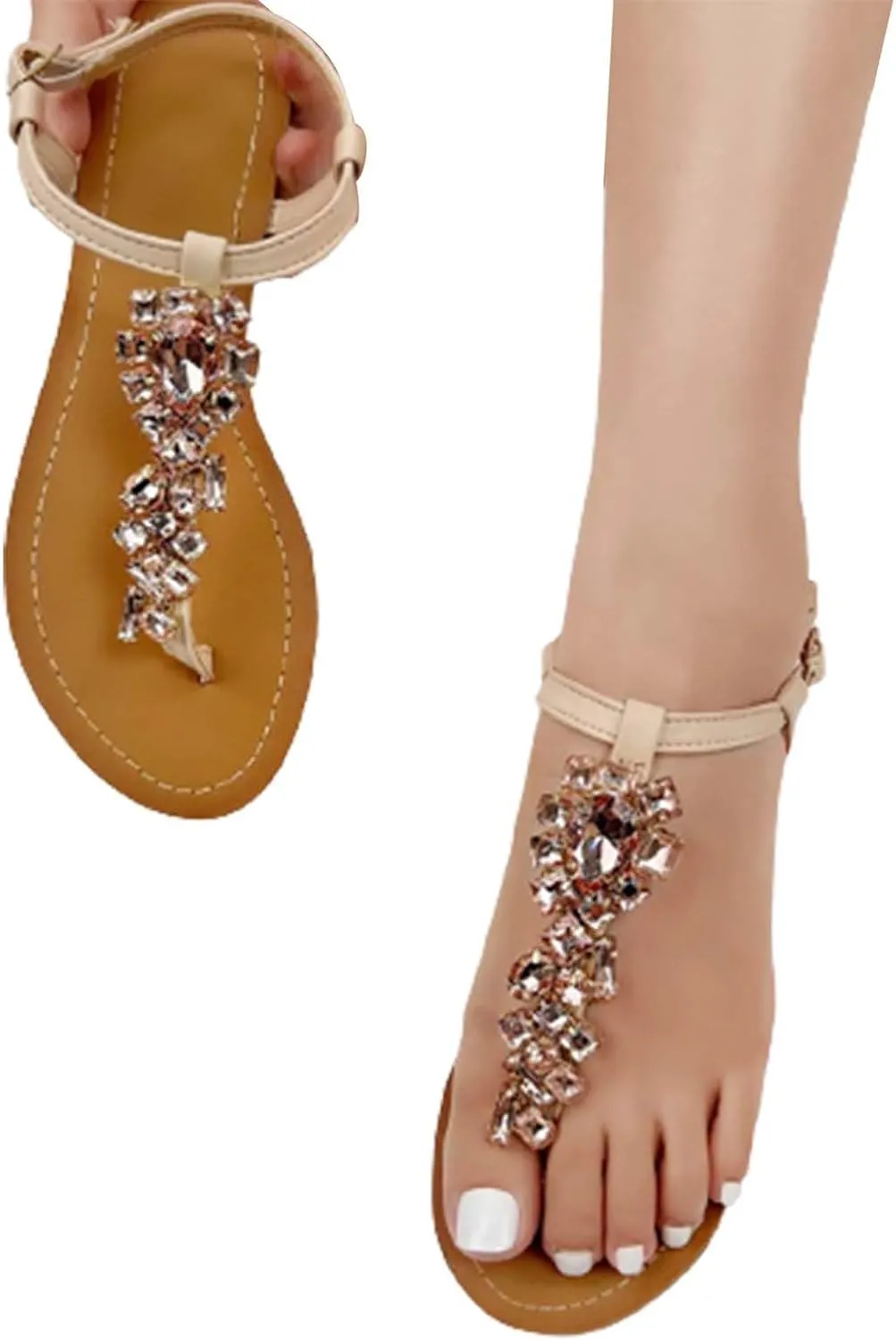 Women's Flat Sandals Women Flip Flops with Clip Toe Sandal Shoes for Beach Oceanside Flip Flops with Clip Toe