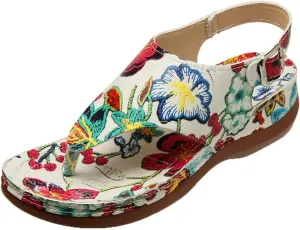 Womens Flip Flops Flat Sandals for Women Beach Graphic Work Spring Casual Summer Flip Flops Ladies Orthopedic Shoes