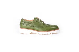Women's Green & Tan Brogue Wingtip Ex-340 (2017)