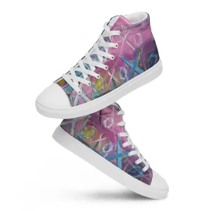 Women’s High Top Canvas Shoes- Pink