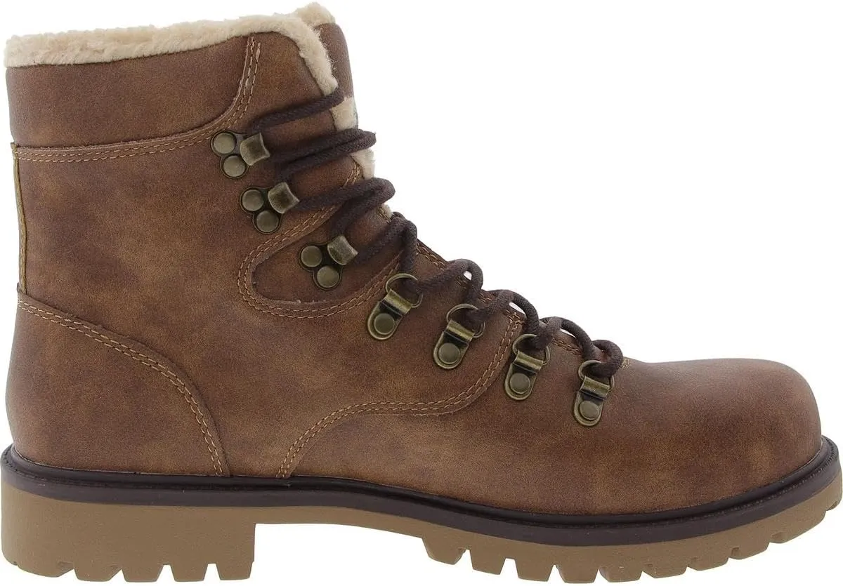 Womens Kyson Faux Leather Cozy Winter & Snow Boots