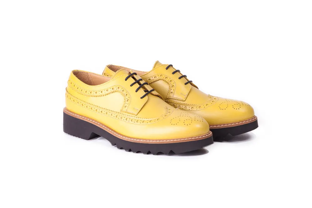 Women's Lemon & Tan Brogue Wingtip. EX-339 (2017)