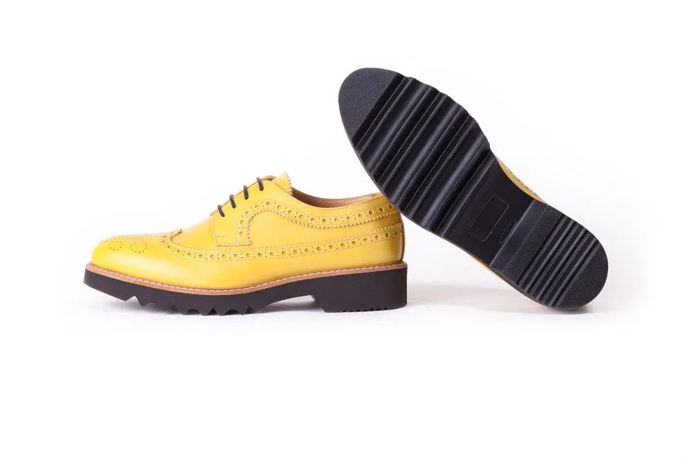 Women's Lemon & Tan Brogue Wingtip. EX-339 (2017)