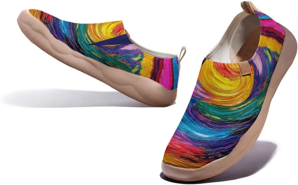 Women's Lightweight Slip On Loafers Canvas Travel Shoes Dopamine Dressing Fashion Sneakers Walking Casual Footwear
